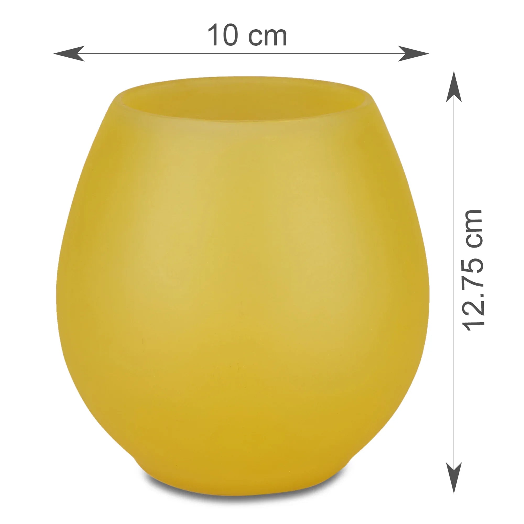 Emilia Glass Frosted Colored Jar With Lid in Yellow Colour - HomeTown