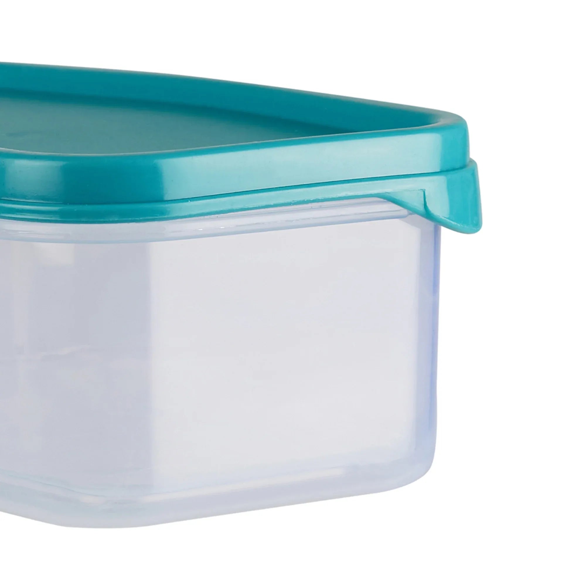 Modular Mate Plastic Rectangular Container 800ml Set of 6 in Teal & Transparent Colour - HomeTown