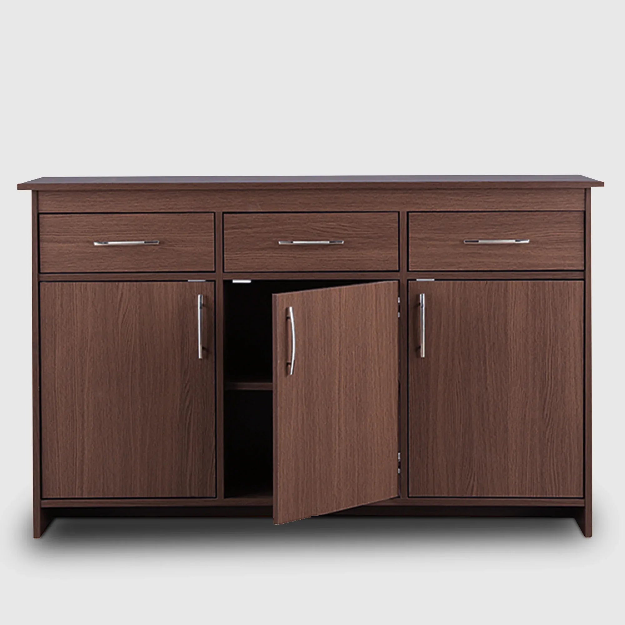 Albert Engineered Wood 3 Door Cabinet in Oak Colour - HomeTown