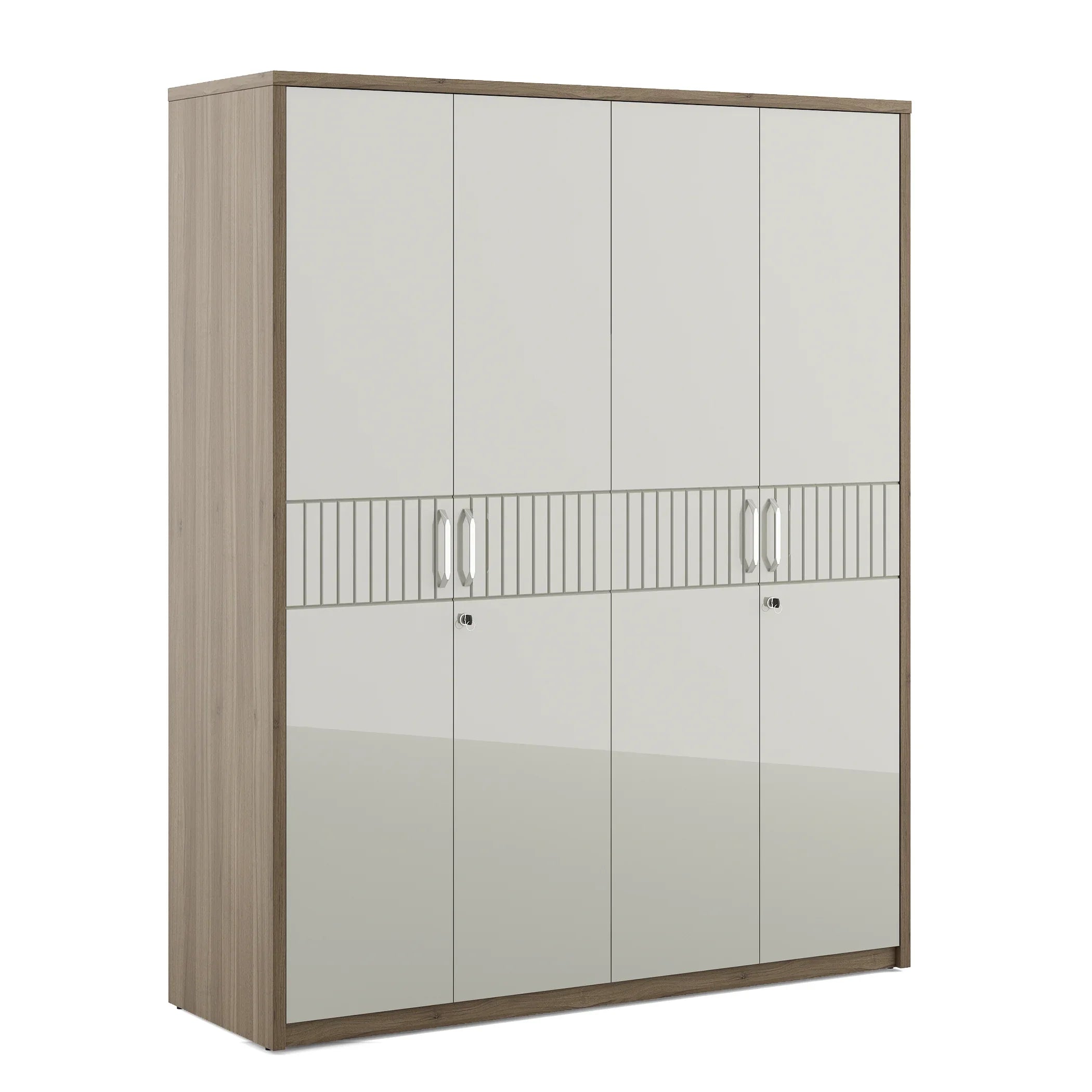 Cascade Four Door Wardrobe in Lyon walnut Colour - HomeTown