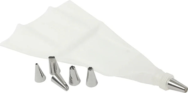 Plastic Piping Bag Set in Transparent Colour by Bergner dimensions