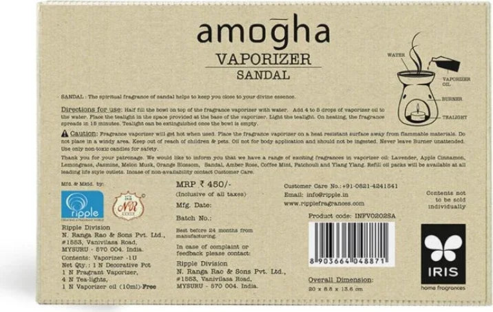 Amogha Ceramic Vapouriser Set in Lemongrass Colour - HomeTown