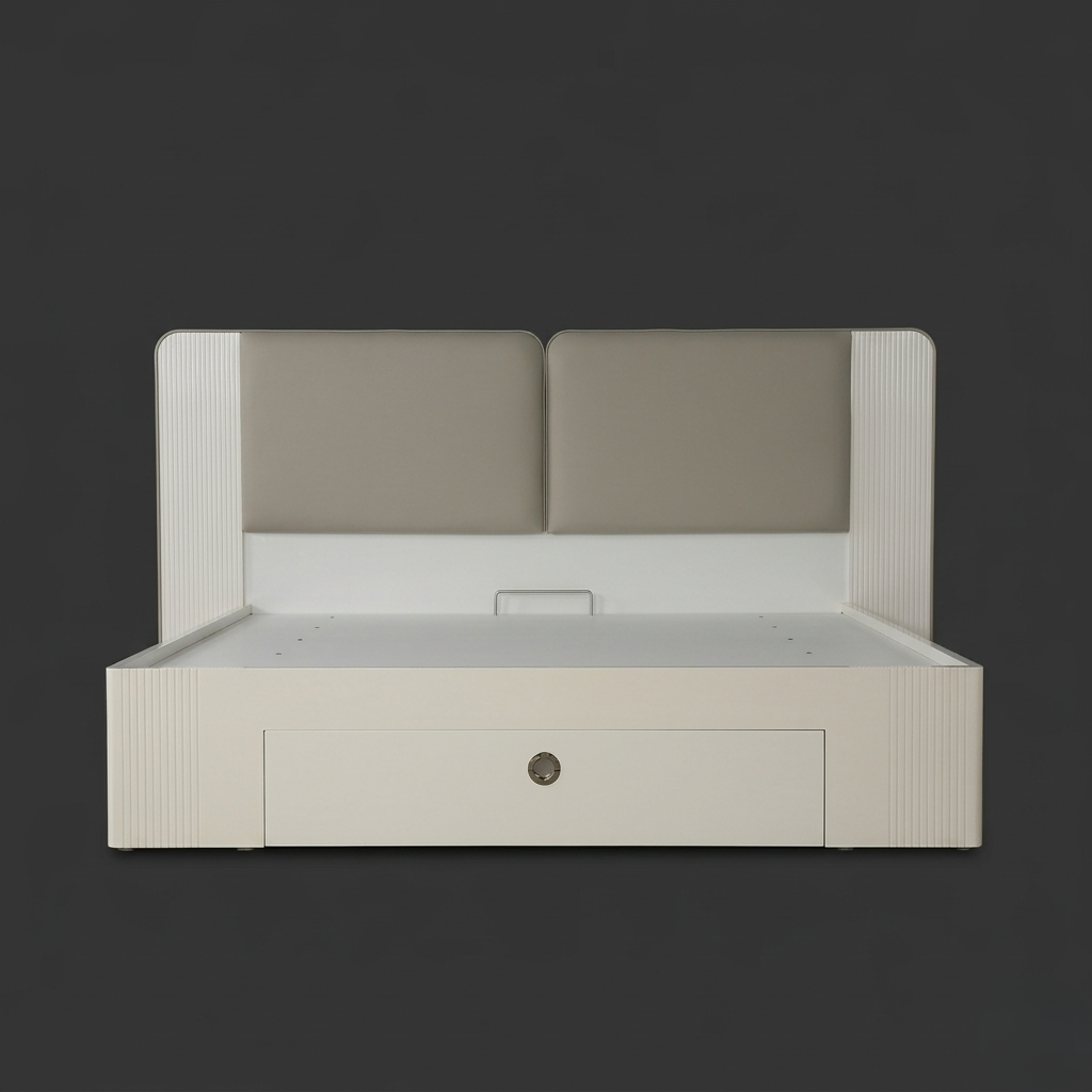 Snowcrest Queen Bed Full Hydraulic with Front Drawer