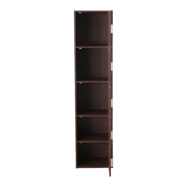 Albert Engineered Wood 5 Tier Cabinet in Cherry Brown Colour dimensions
