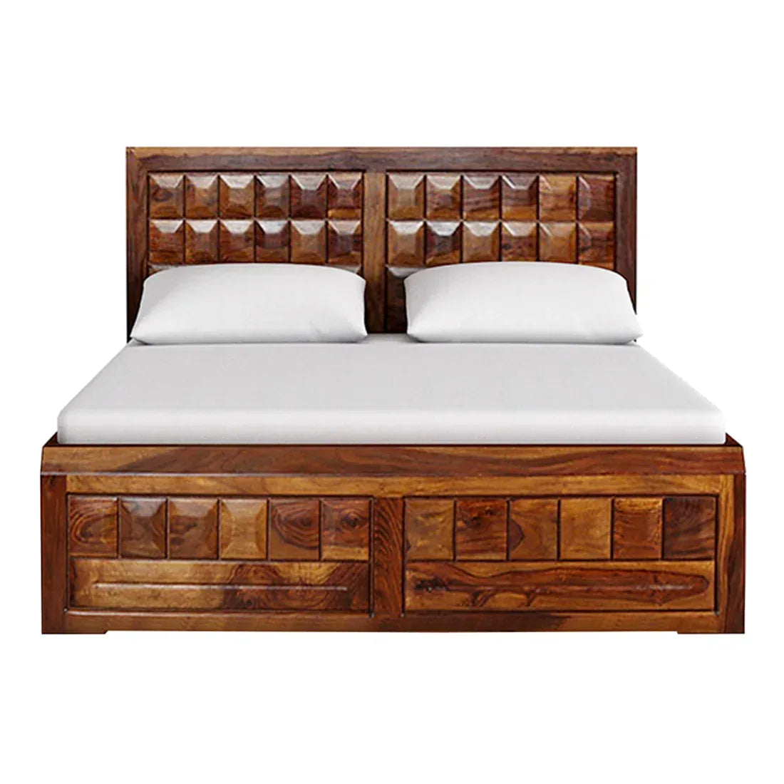 Woodrow Sheesham Wood (Rosewood) bed with storage in Honey Colour - HomeTown