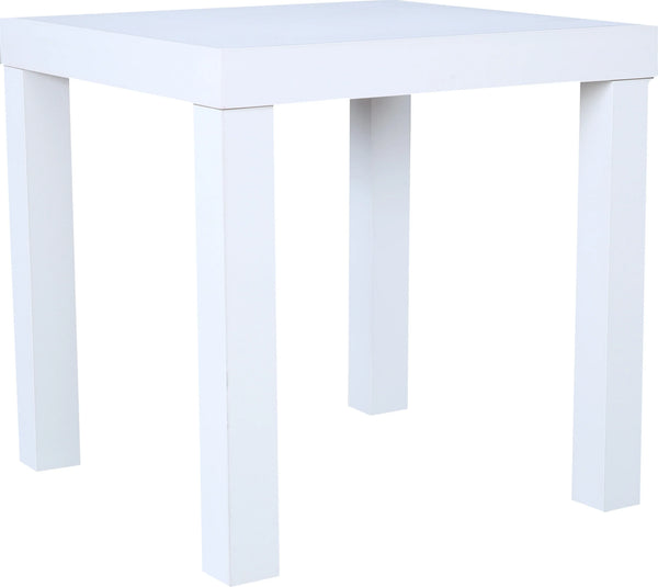 Larix Engineered Wood Side Table in White Colour dimensions