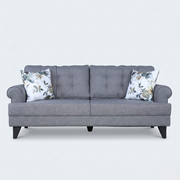 Paddington 3 Seater Sofa in Grey 100% Polyester Fabric