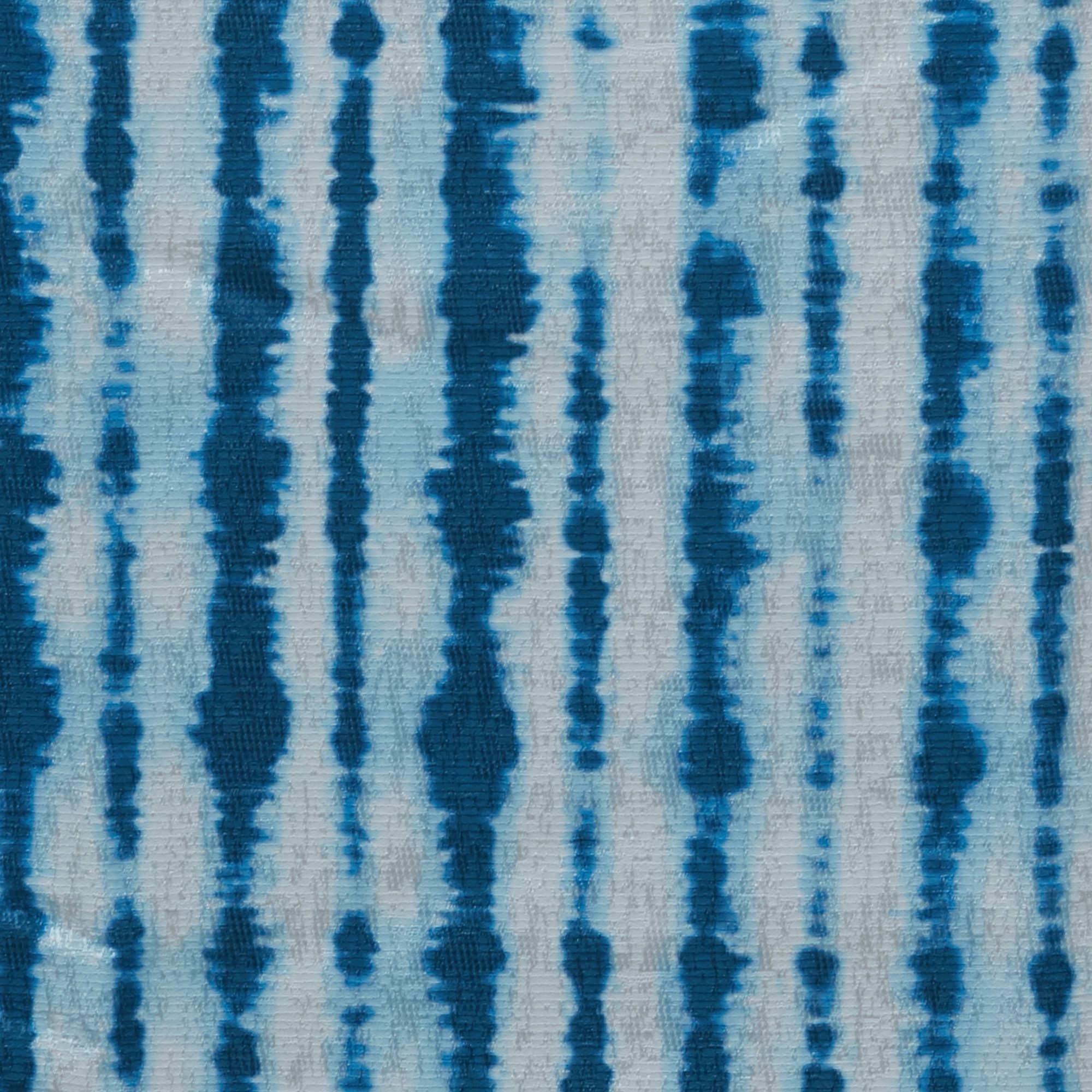 Nora Set of 2 Printed Jacquard Dim Out Door Curtains 7 Feet in Navy Colour - HomeTown