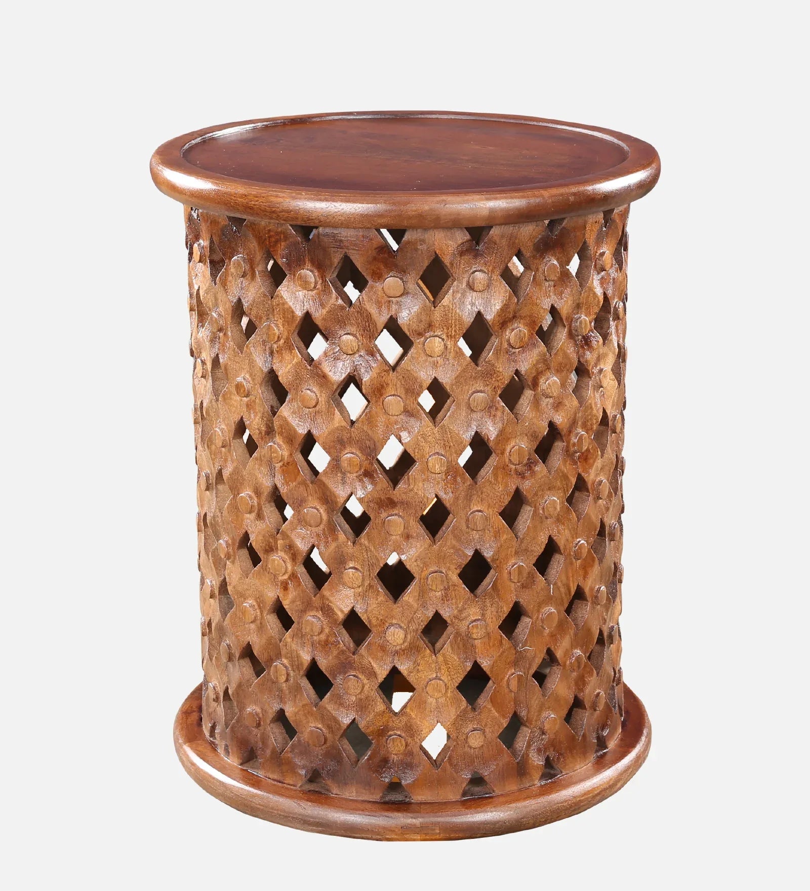 Sirohi Solidwood Side Table in Walnut Colour - HomeTown