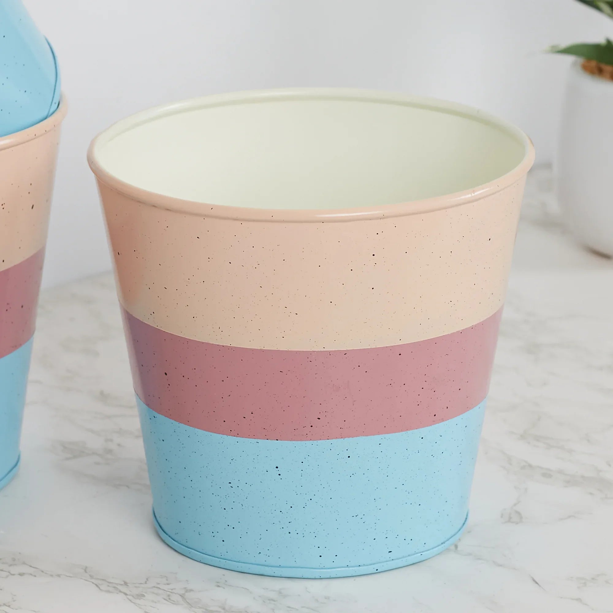 Pep Pop Metal Multi Band Planter 14Cm in Blush Colour - HomeTown