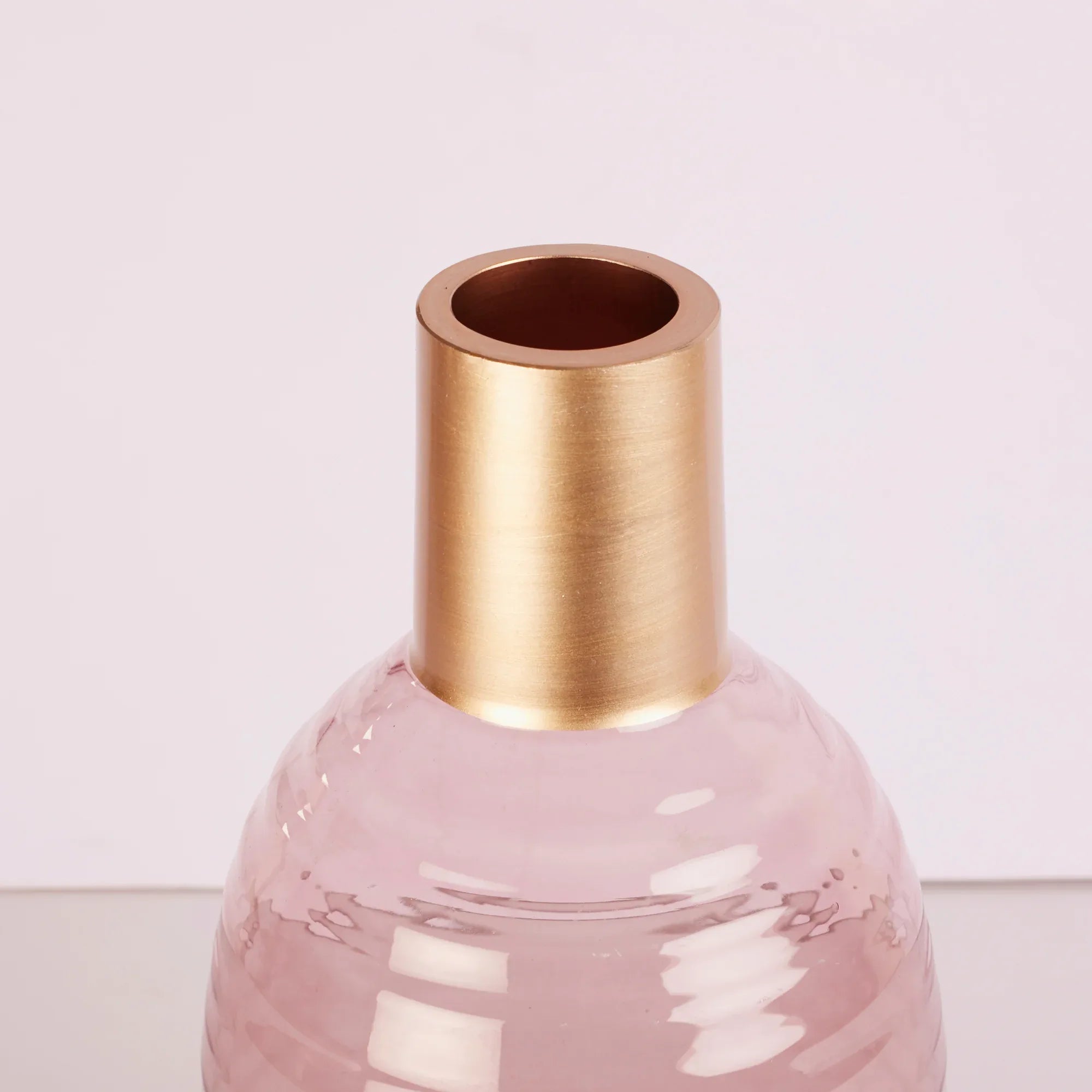 Alena Pot Glass Vase 32Cm in Blush Colour - HomeTown