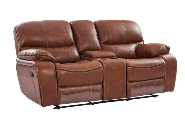 Tigris 2 Seater Leatherette Recliner Sofa in Brown Colour dimensions