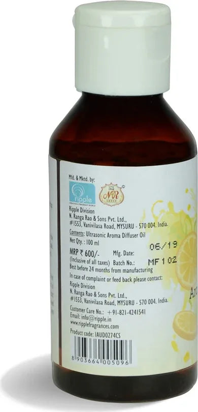 Ultrasonic Refill Scented OIl In Glass Bottle in Citrus Burst Colour dimensions