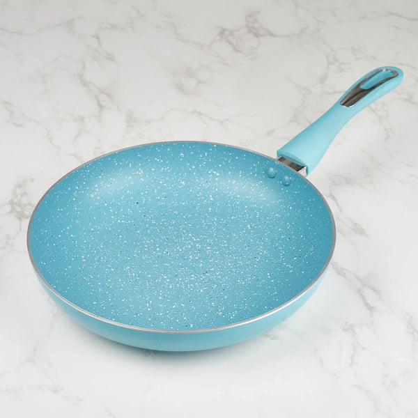 MasterCook+ 100% Virgin Aluminium Non-Stick Fry Pan 28cm in Teal Colour dimensions