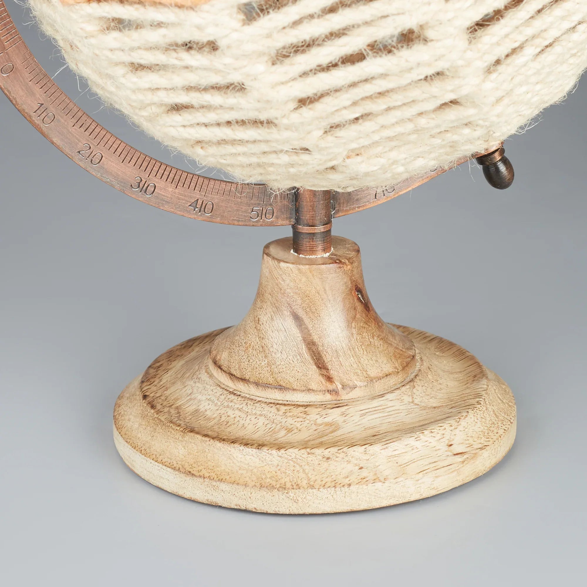 Venice Fabric Globe 20x23x30 Cm in Mustard & White Colour - HomeTown