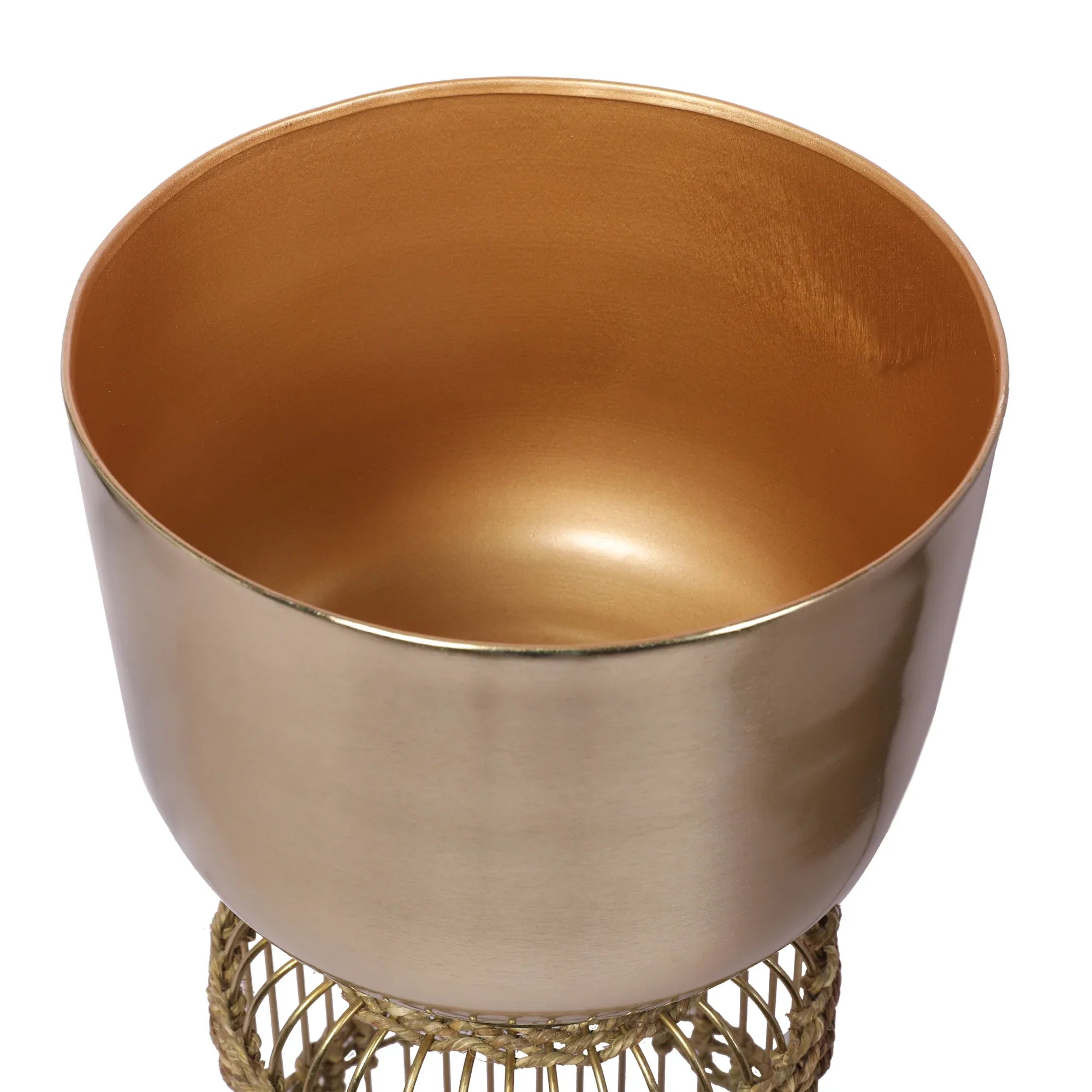 Cosmos Metal Planter 82 cm in Gold Colour - HomeTown
