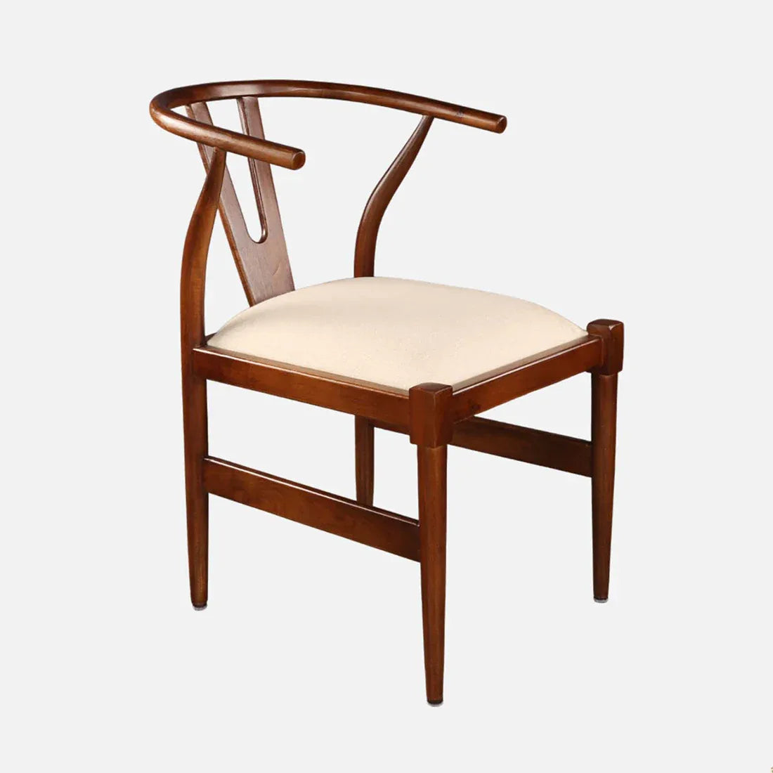 Kira Solidwood Wishbone Chair in Black Colour - HomeTown