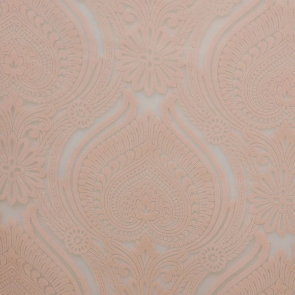 Amour Set of 2 Burnout Door Sheer Curtains 7 Feet in Blush pink Colour dimensions