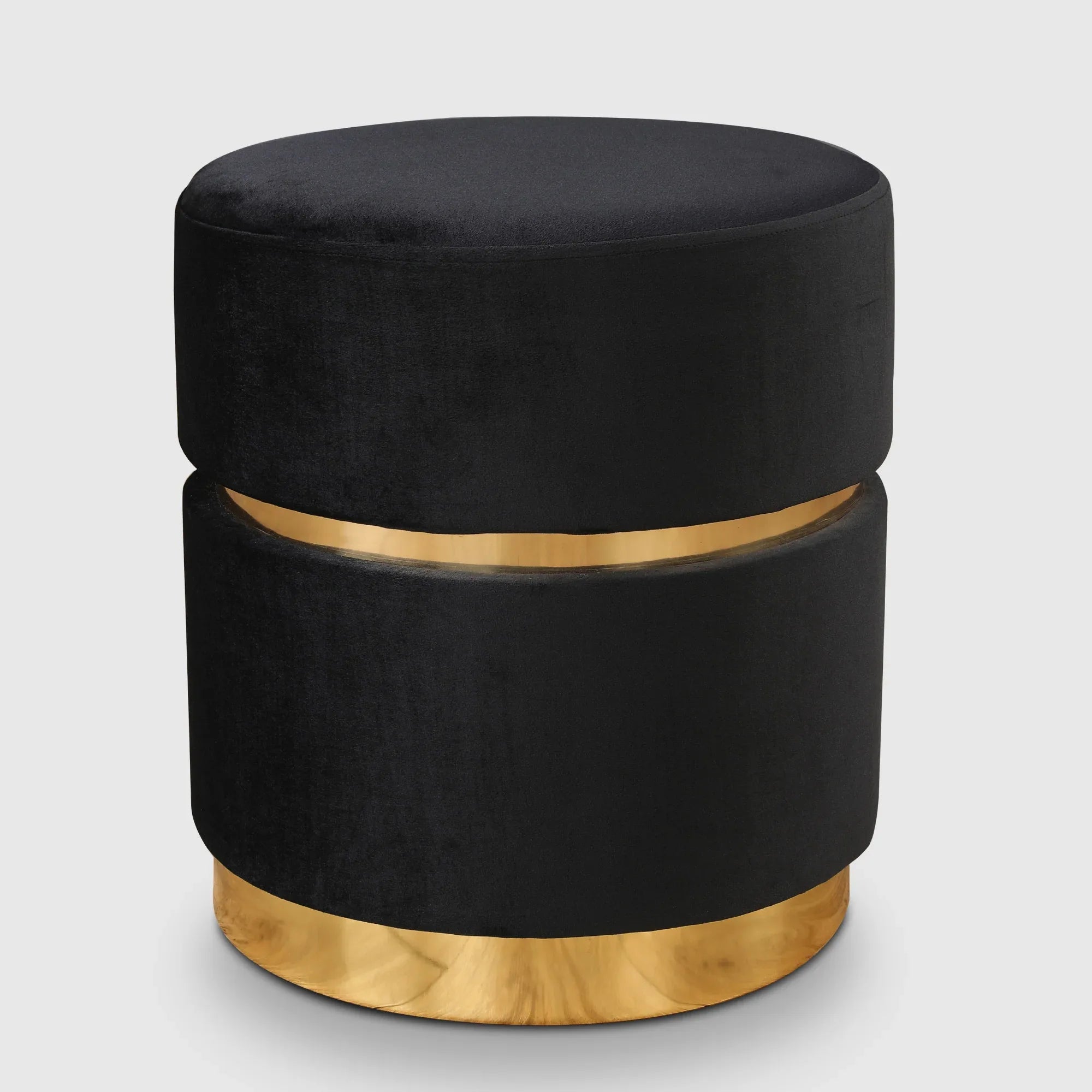 Marcus Fabric Ottomans in Black Colour - HomeTown