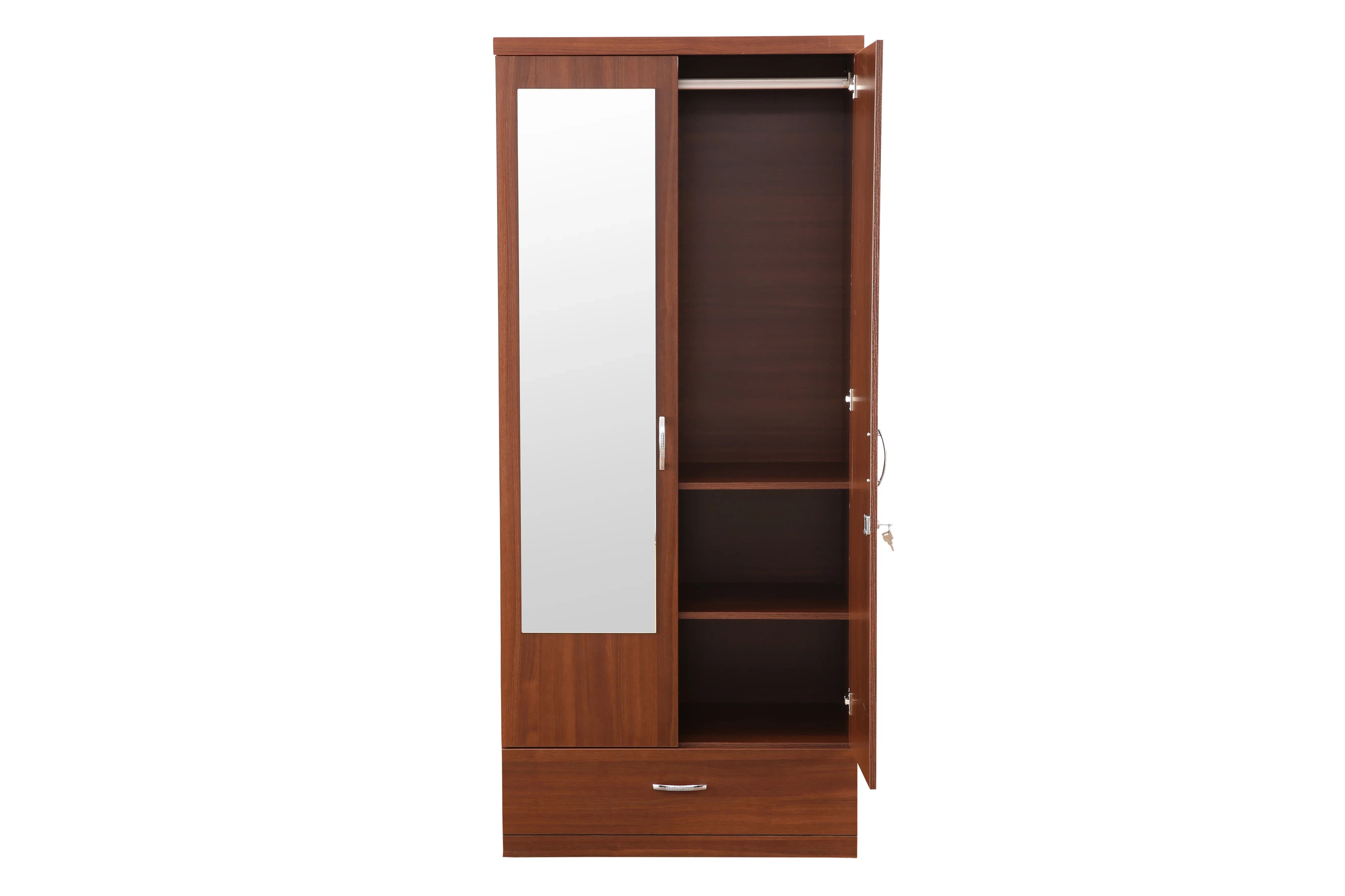 Ultima 2 door wardrobe in Walnut Finish - HomeTown