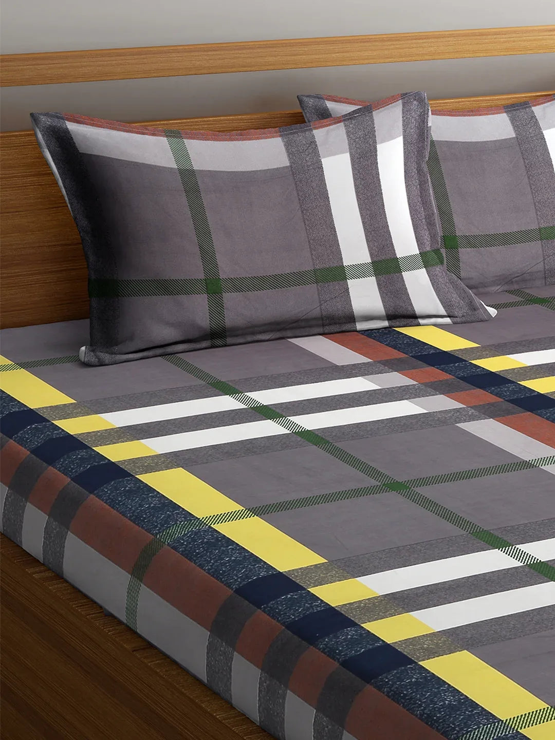 Carnival Double Bedsheet 220 x 230 CM in Brown Colour - HomeTown