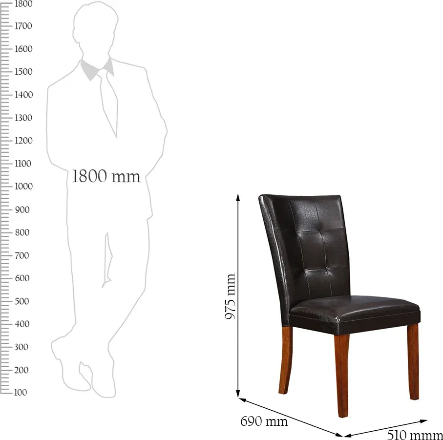 Eden Marble Finish Top 4 Seater Dining Set in Brown Colour - HomeTown