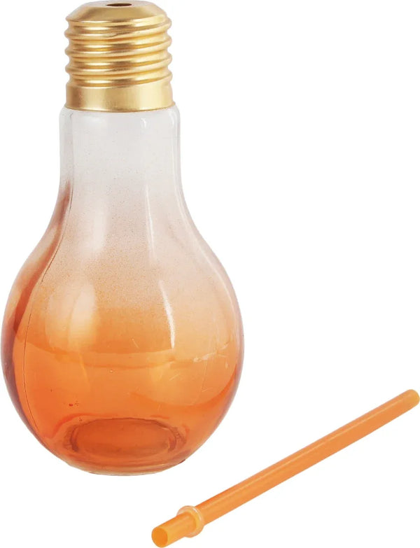 Living Essence Glass Sipper in Orange Colour dimensions