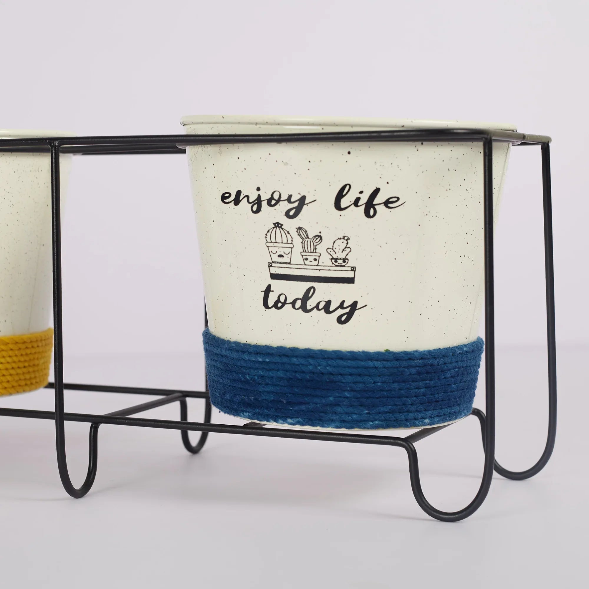 Pep Pop Metal Funky Quote Wall Planter 67X18Cm in Multi Colour - HomeTown