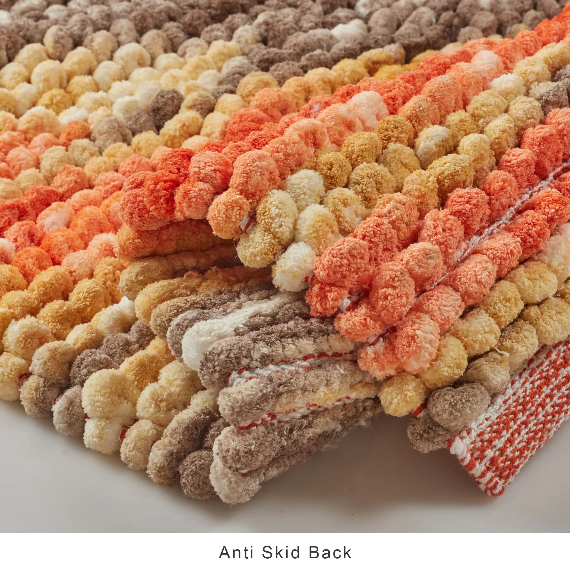 Emilia Micro Chenille Multipurpose Loop Bath Mat 40x60 Cm in Rust Mustard Colour - HomeTown