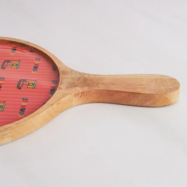 Milan Wooden Pizza Platter in Multi Colour dimensions