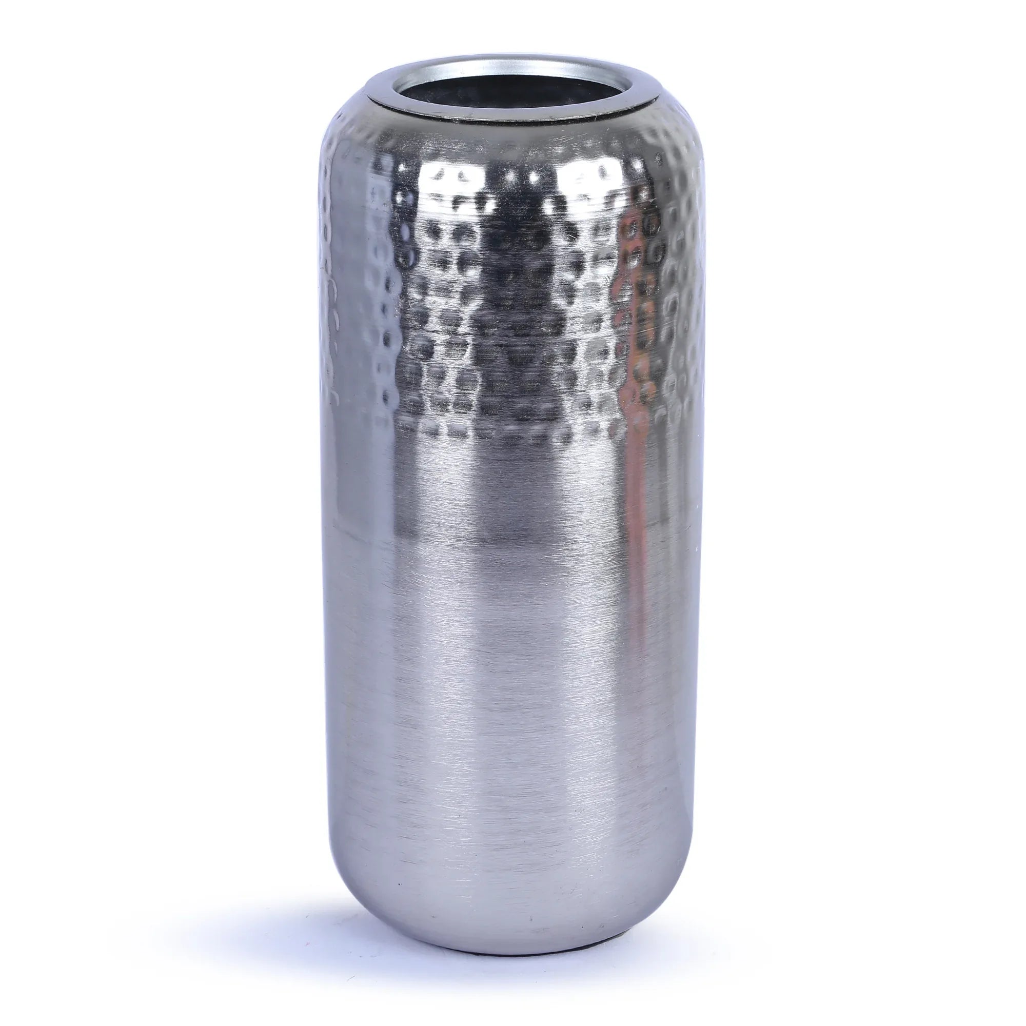 Shiraz Metal Hammered Vases in Silver Colour