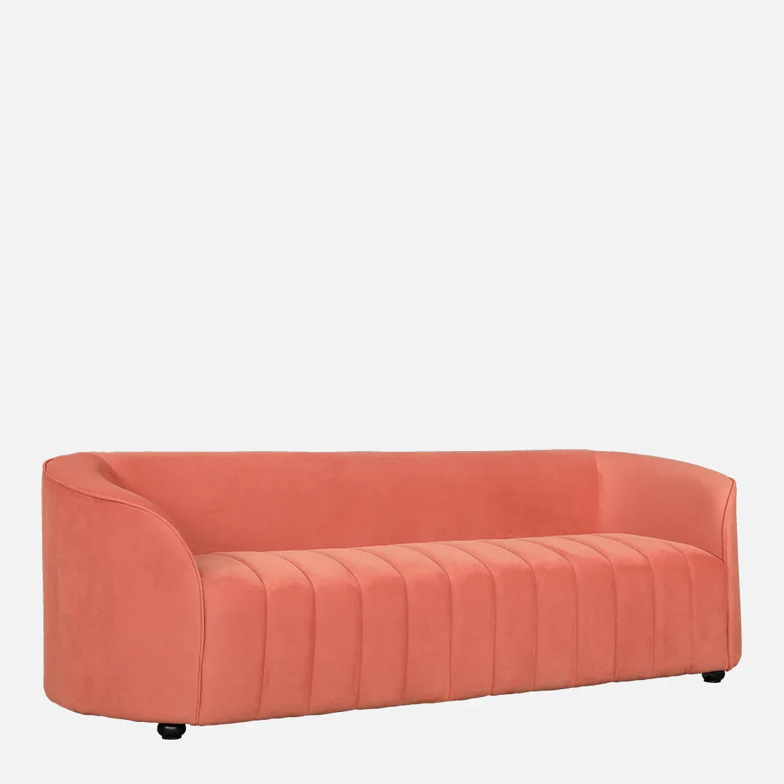 Elise Velvet Fabric Three Seater Sofa - HomeTown