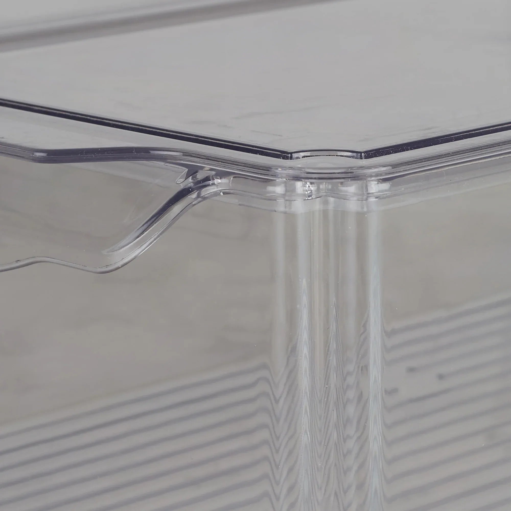 Robusto PET BPA Free Stackable Fridge Organizer with Lid & Drain - 6.1 Ltr in Transparent Colour - HomeTown