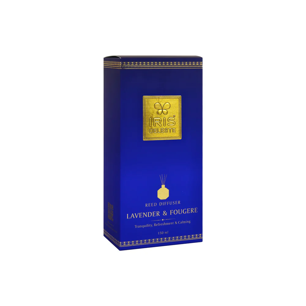 Iris Celeste Glass Octagonal Reed Diffuser Lavender Frost - Best Oil Diffuser