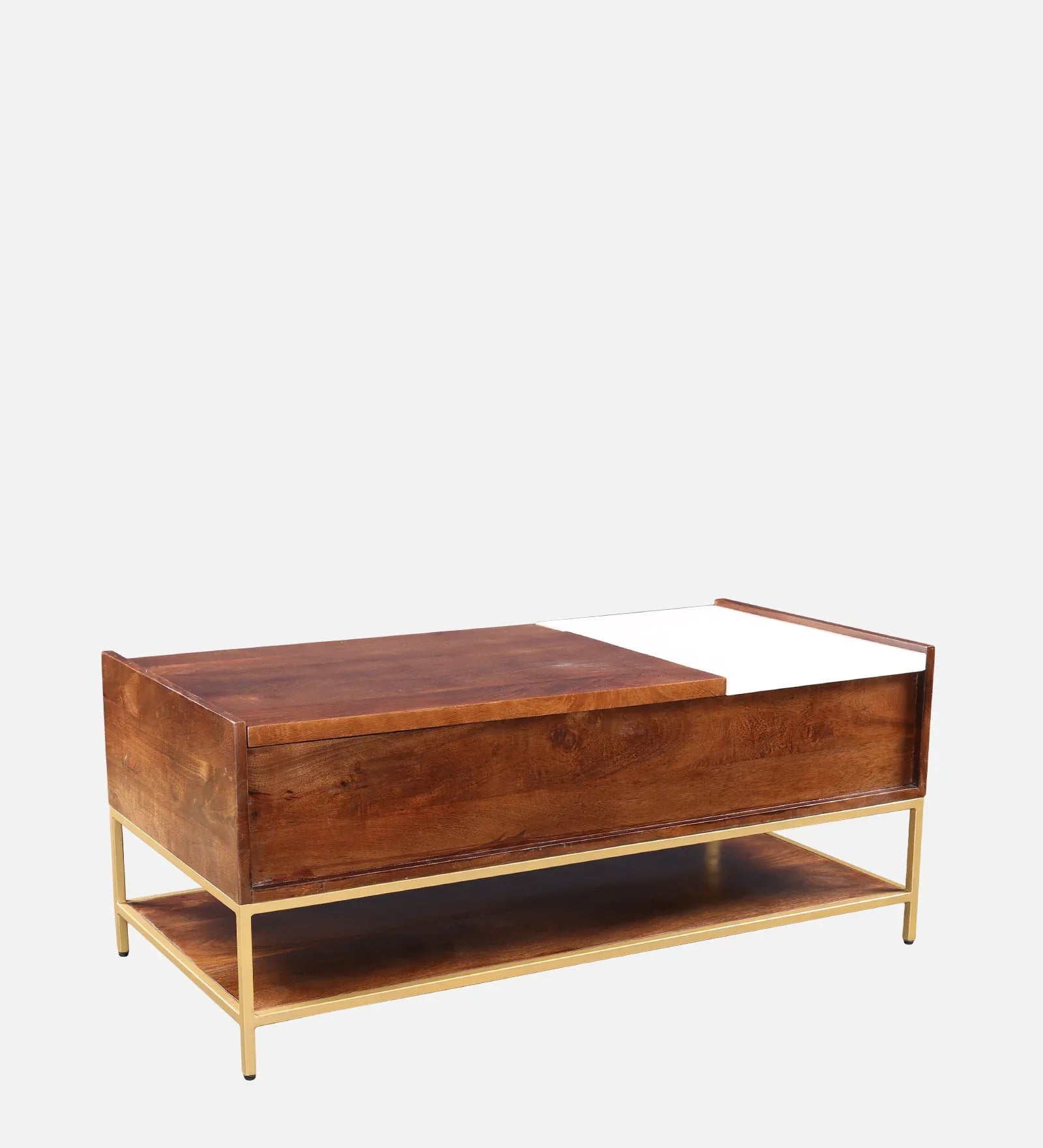 Crema Marble Top Center Table in Brown Colour - HomeTown