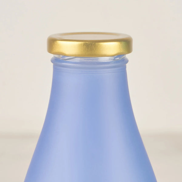 Good Life Glass Frosted Milk Bottle 1 Ltr in Blue Colour dimensions