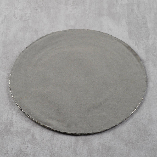Nora  Handmade Beaded Trivet Dia 22 Cm in Silver Colour dimensions