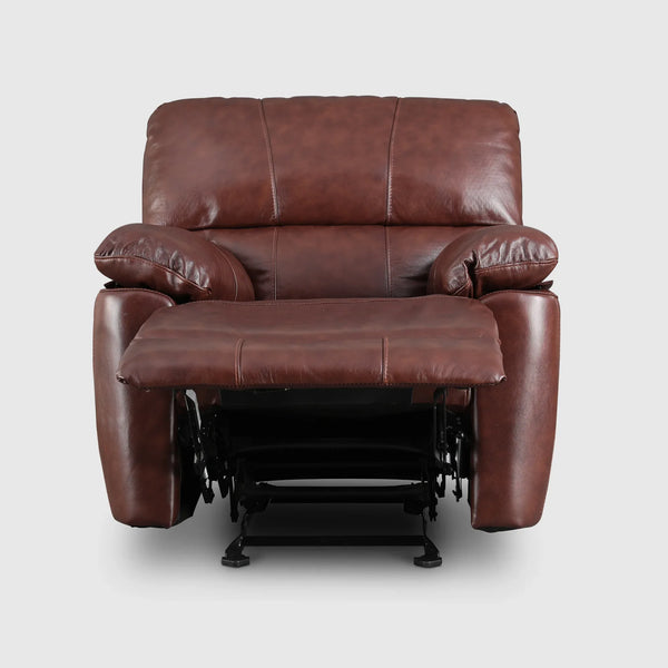 Charles Half Leather | 1 Seater Recliner | Brown dimensions