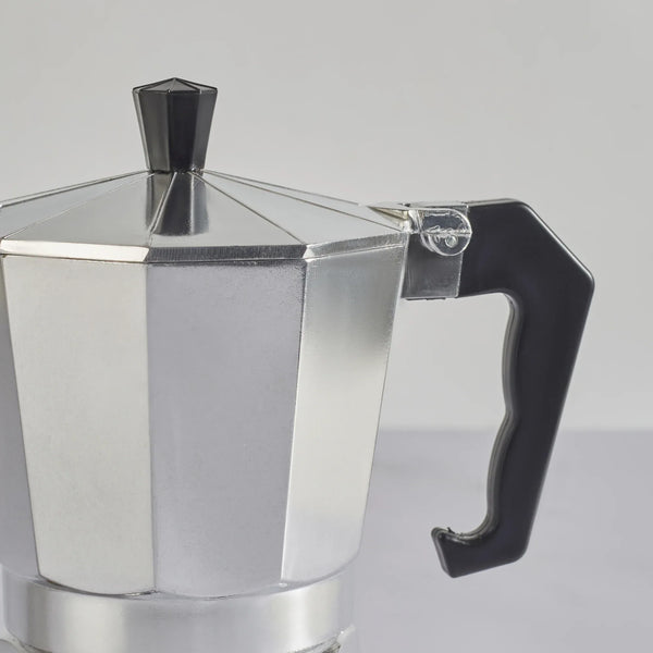 Brew Aluminium Moka Pot Coffee Maker 300 Ml in Silver Colour dimensions