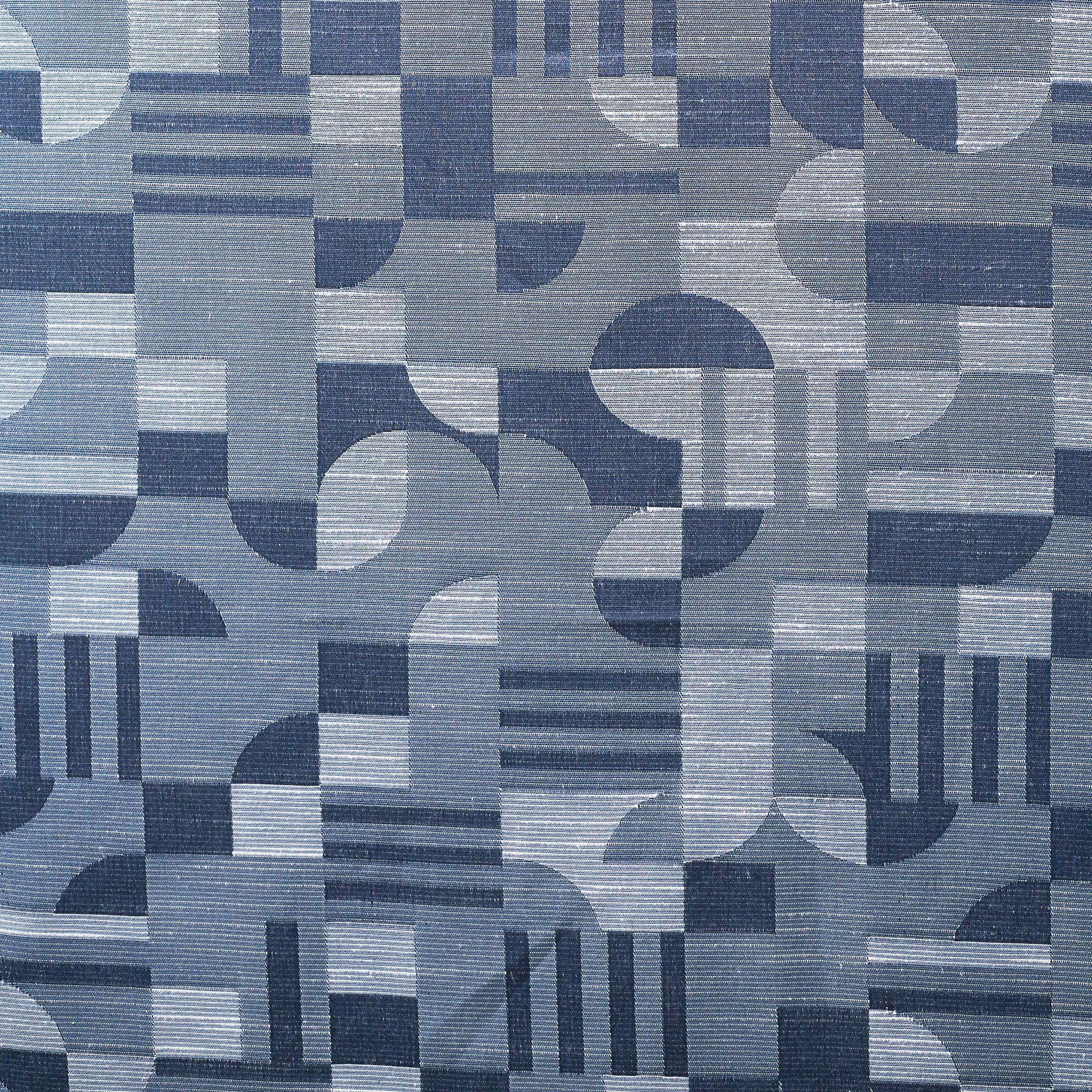 Fiesta Set of 2 Jacquard Dim Out Curtains 7 Feet in Navy Colour - HomeTown