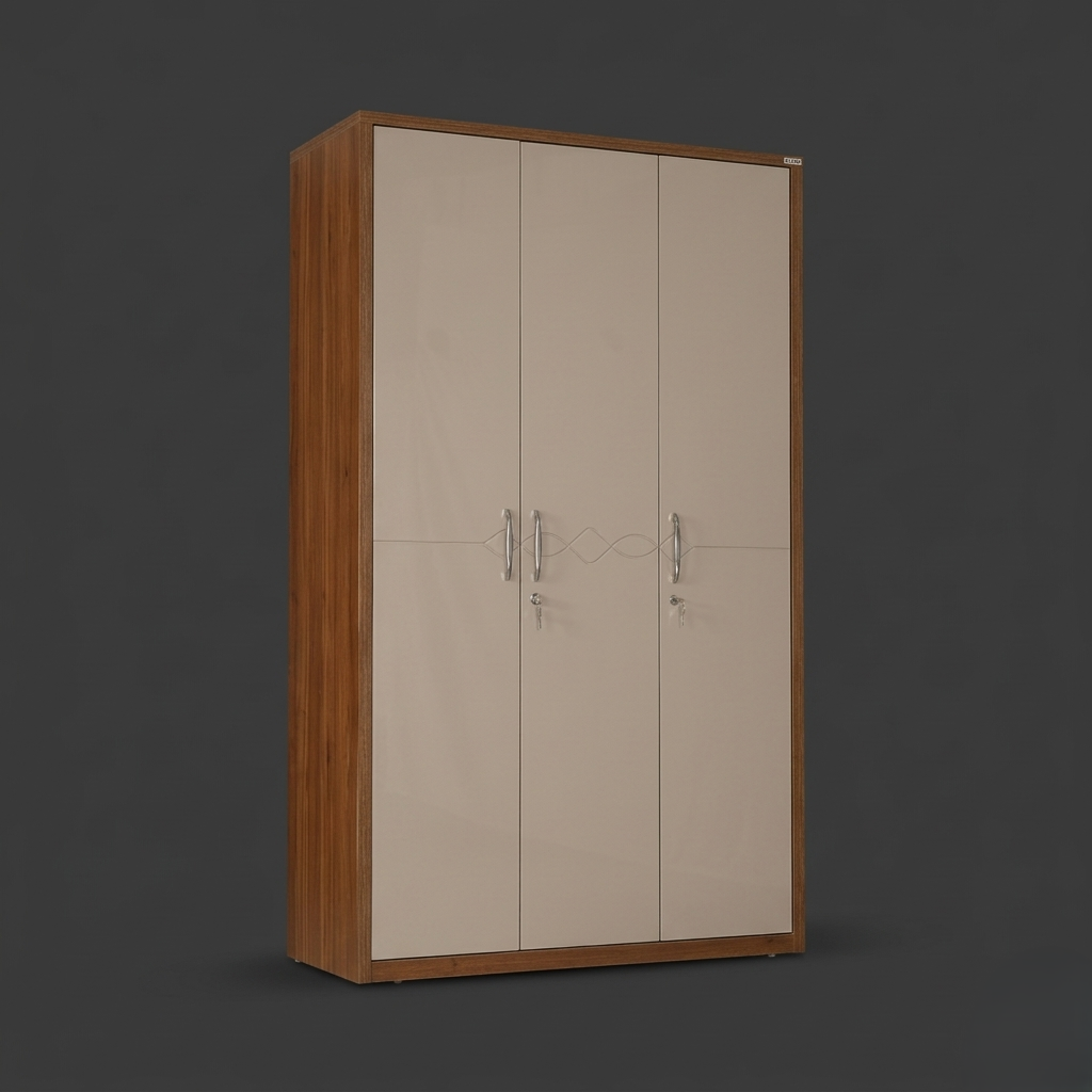 PEARL 3 DOOR WARDROBE CERAMIC HIGH GLOSS