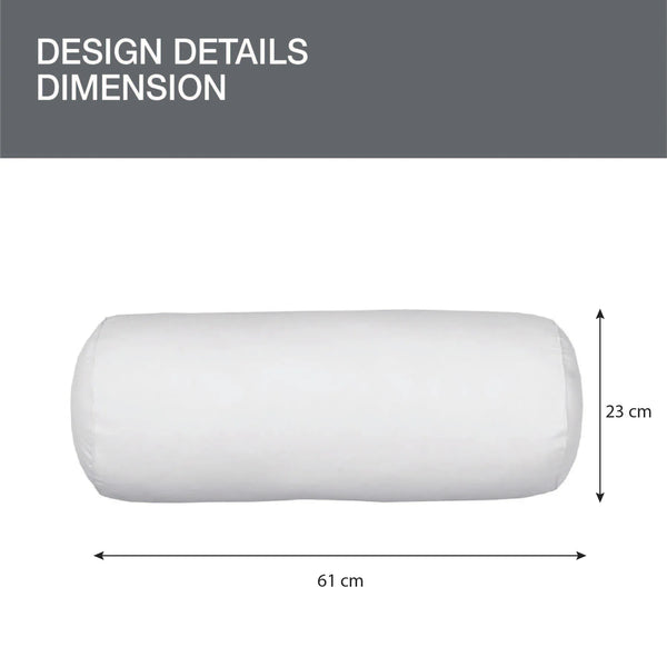 Stylo Bolster Filler 23x61 Cm in White Colour dimensions