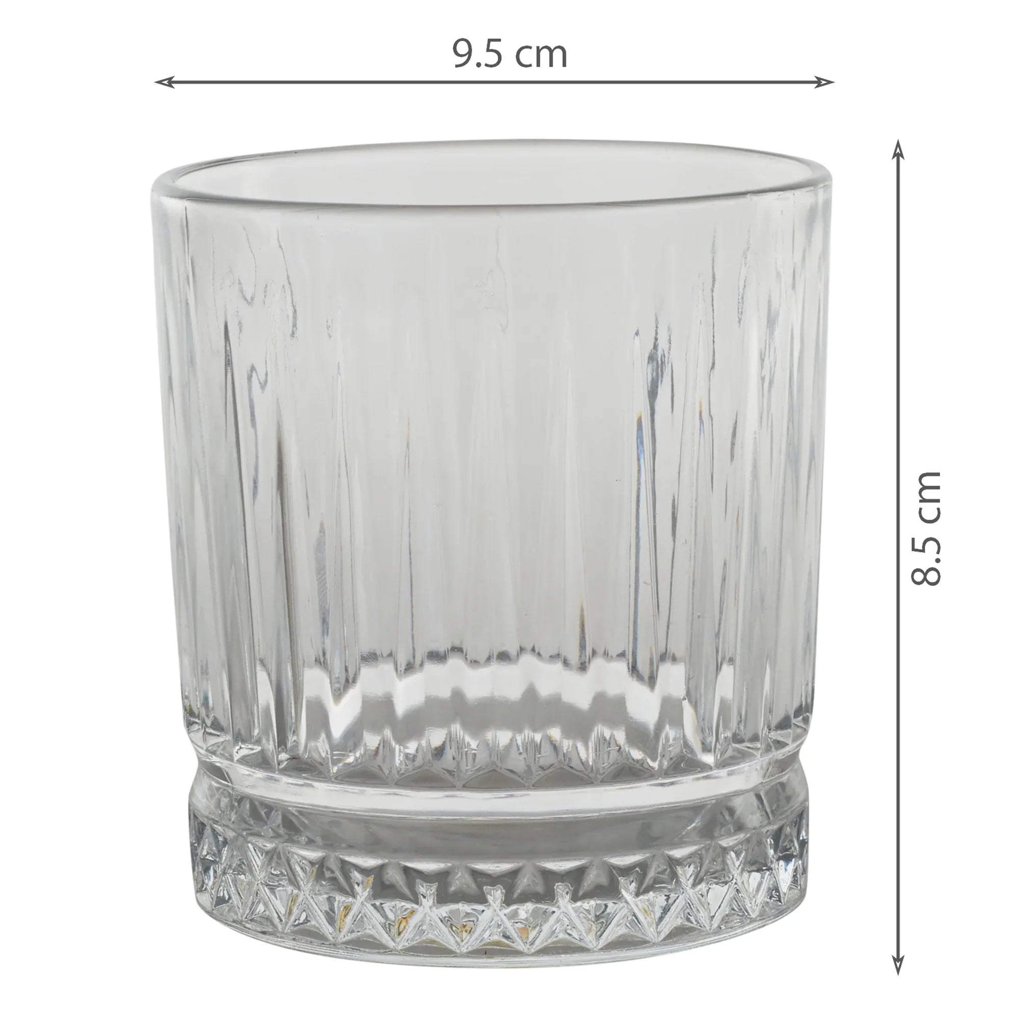 Dubai Glass Whisky Glass Set of 6 in Transparent Colour - HomeTown