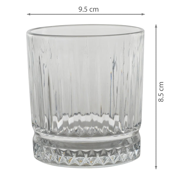 Dubai Glass Whisky Glass Set of 6 in Transparent Colour dimensions