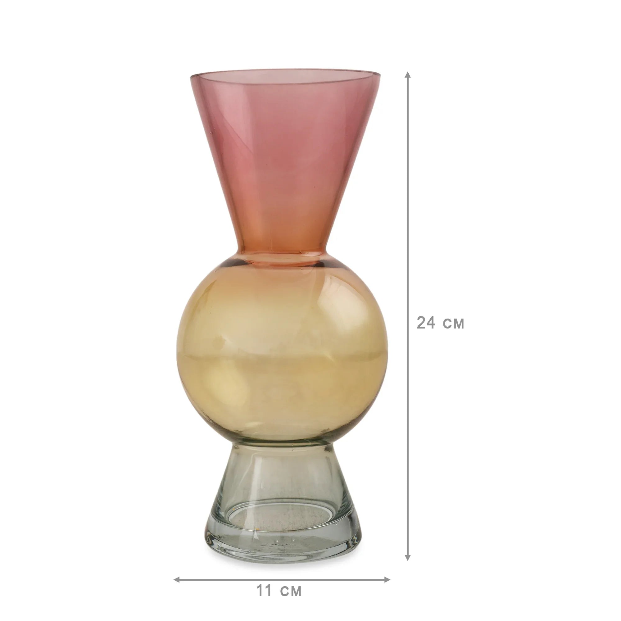 Monique Pop Glass Vase 20Cm in Multi Colour - HomeTown