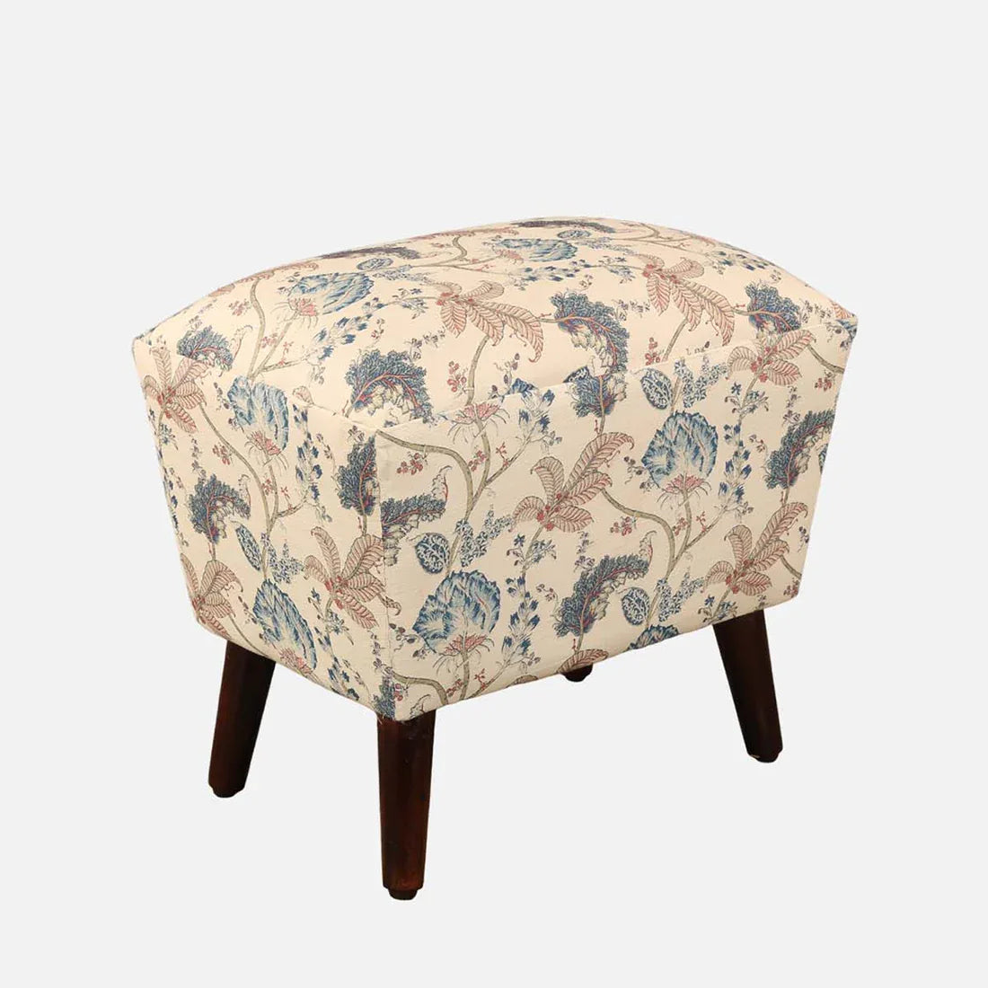 Azalea Fabric Ottomans in Peach Printed Colour - HomeTown