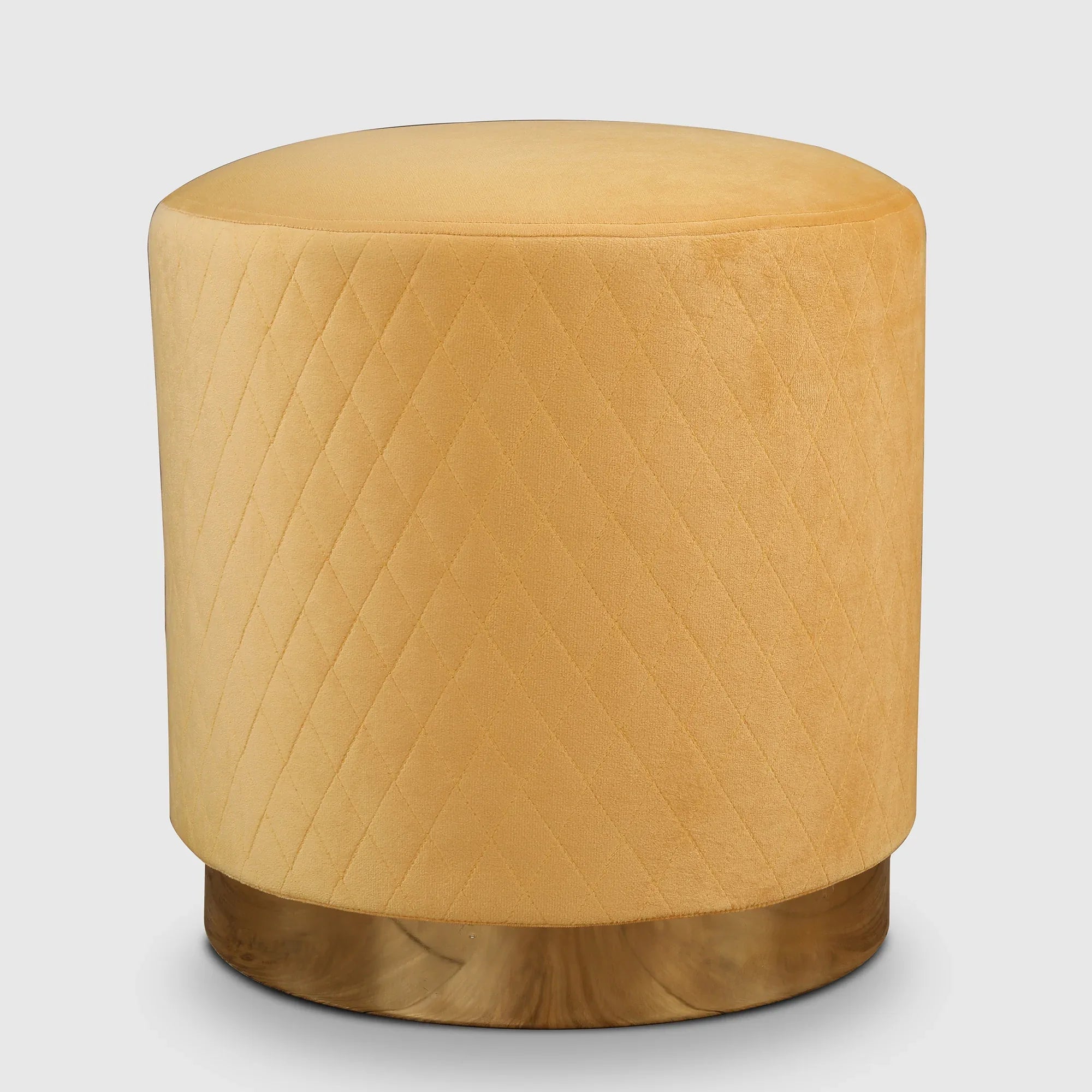 Serena Fabric Ottomans in Mustard Colour - HomeTown