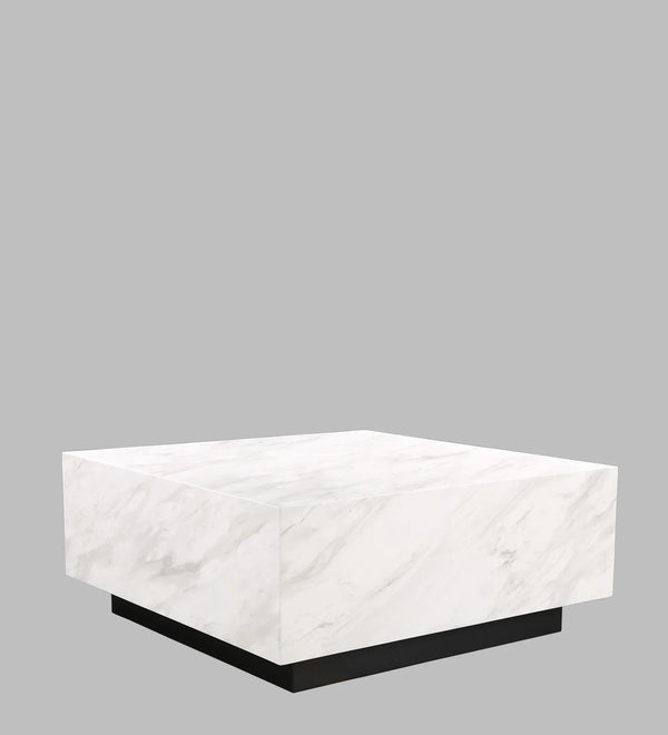 Garnet Marble Top Center Table in White Colour dimensions
