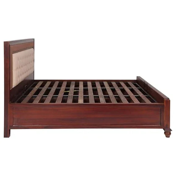 Monarch Solidwood King bed Hydraulic storage in Natural Walnut - HomeTown