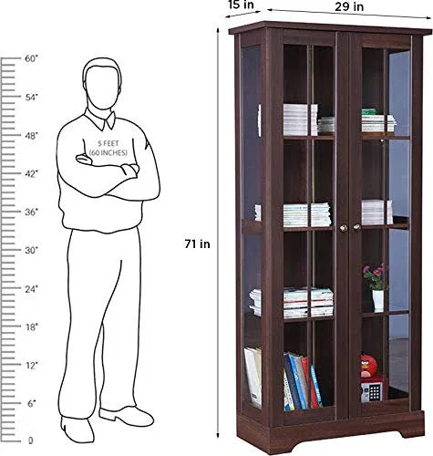 Holly Engineered Wood Book Shelf in Walnut Colour - HomeTown